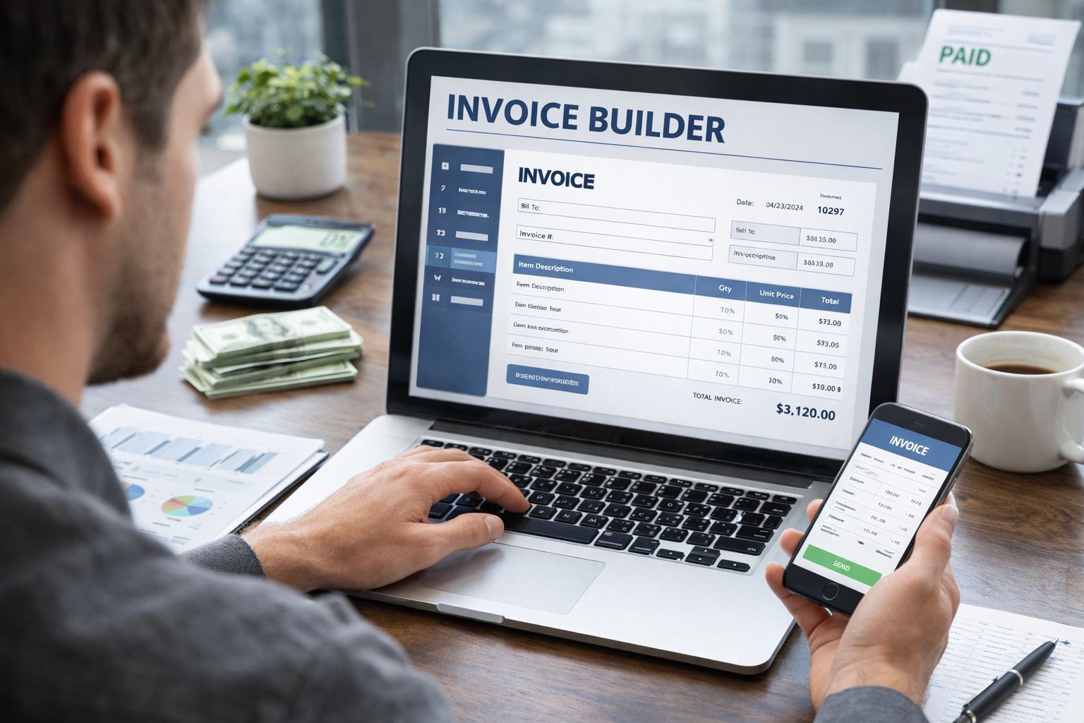 Invoice Builder Mockup